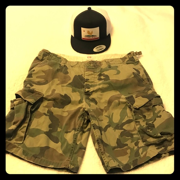 obey camo shorts